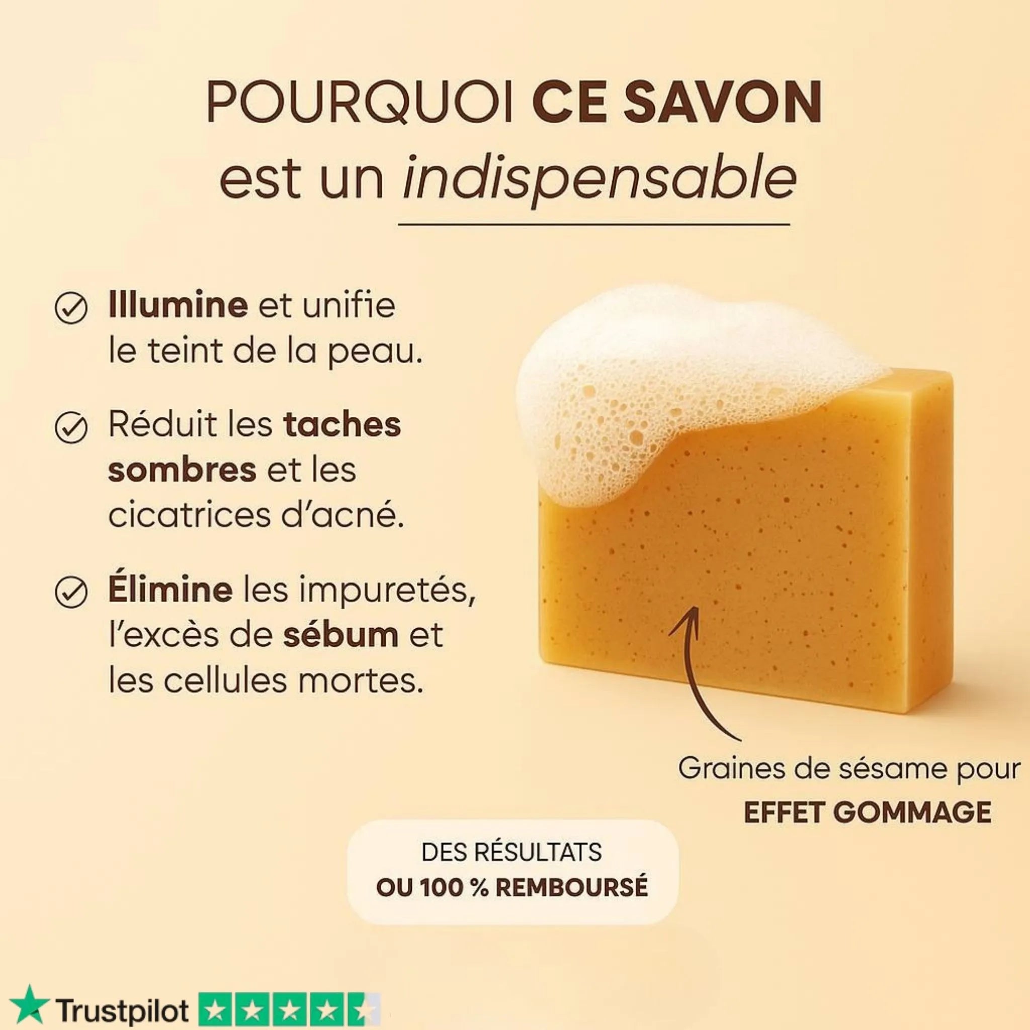 Savon Anti-Taches & Hyperpigmentation au Curcuma