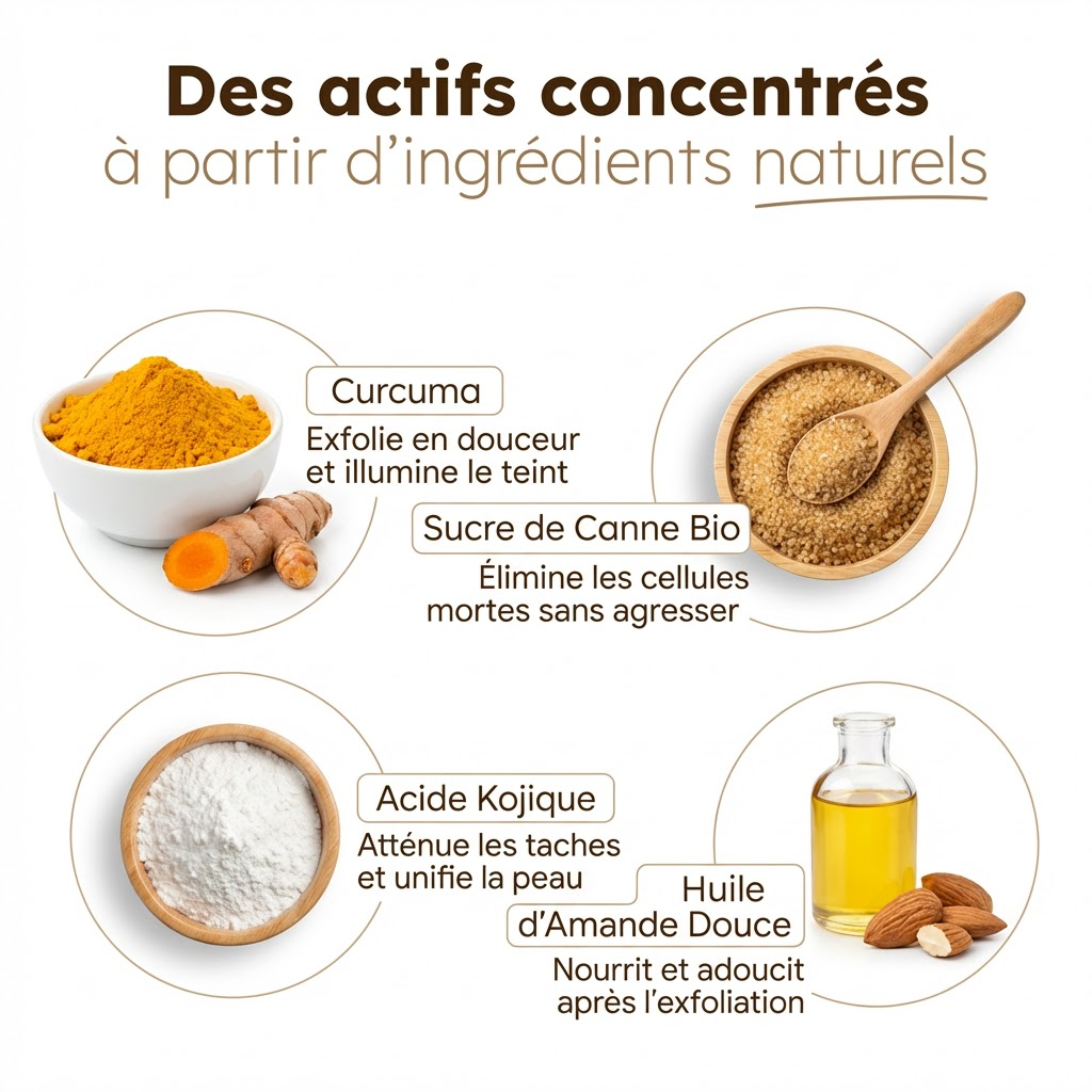 Gommage éclaircissant au Curcuma
