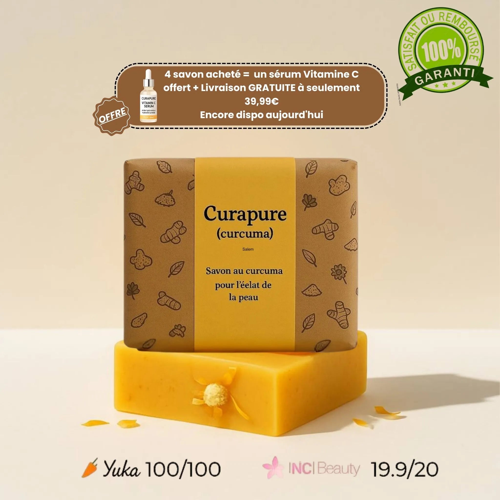 Savon Anti-Taches & Hyperpigmentation au Curcuma