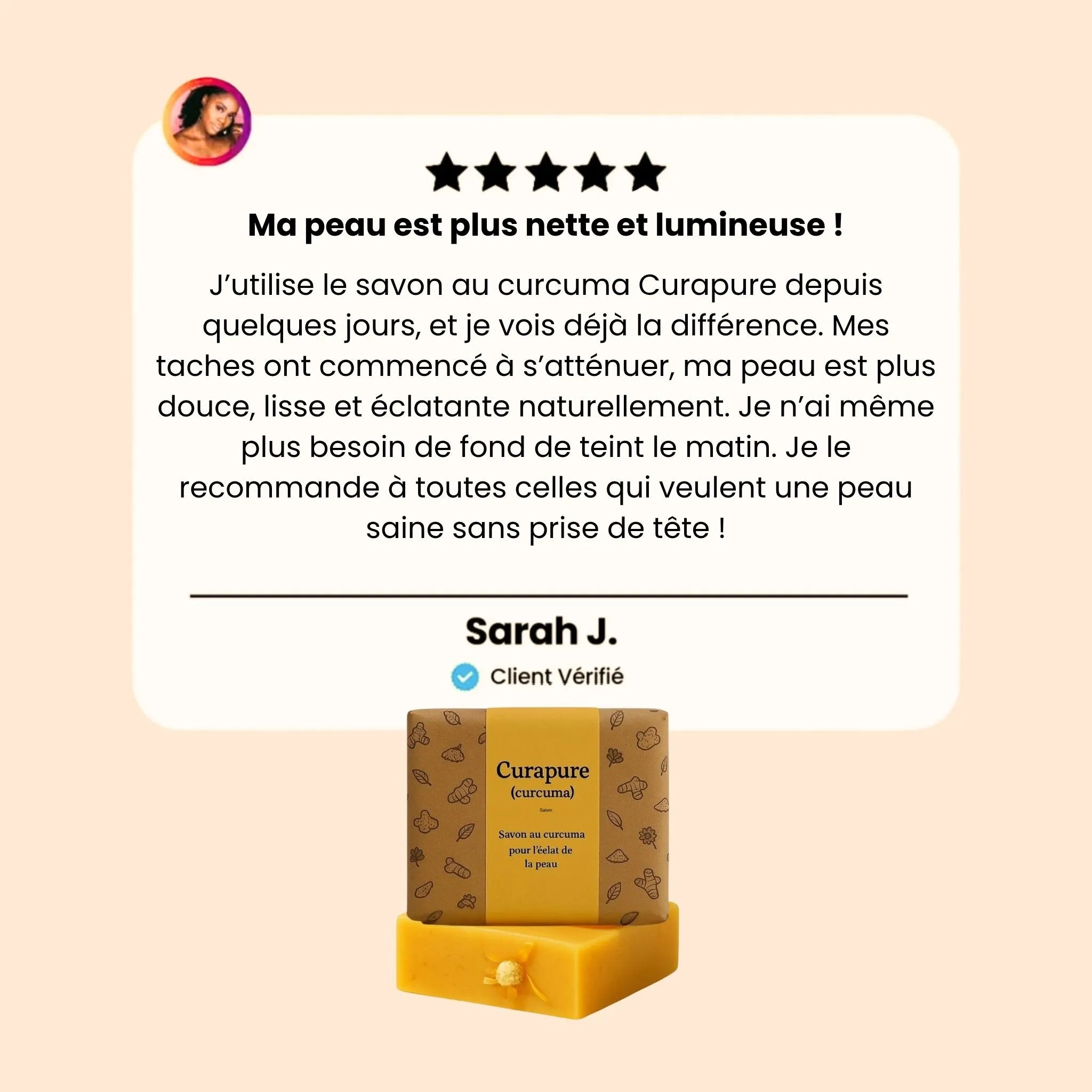 Savon Anti-Taches & Hyperpigmentation au Curcuma